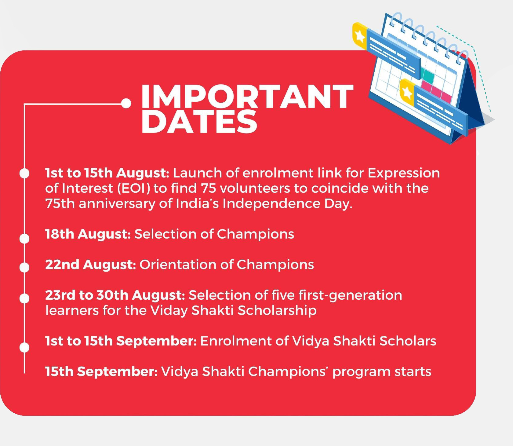 Important Dates